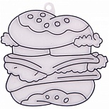 Трафарет-раскраска витражный малый "Гамбургер" (S Hamburger), 10шт.