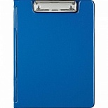 Папка-планшет с крышкой Attache (A5, до 100 листов, картон/пвх, с зажимом) синяя