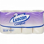 Бумага туалетная 2-слойная Luscan Comfort, белая, 21.8м, 8 рул/уп