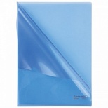Папка-уголок Brauberg (А4, 150мкм, жесткий пластик) синяя непрозрачная (221642), 15шт.