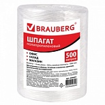 Шпагат полипропиленовый 1 кТекс Brauberg, 500м в бобине, 0.5кг, белый (605007)
