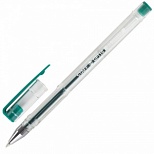 Ручка гелевая Staff (0.35мм, зеленый, детали в цвет чернил) 1шт. (GP110)