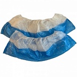 Бахилы одноразовые полиэтиленовые гладкие (7.2г, бело-синие, 25 пар в упаковке)