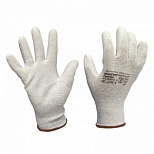 Перчатки защитные нейлоновые Scaffa Antistat антистатические, с ПУ-покрытием, серые, 13 класс, размер 8 (M)