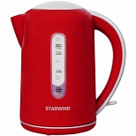 Чайник электрический Starwind SKG1021, красный/серый