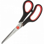 Ножницы Attache Economy 190мм, прорезиненные анатомические ручки, черные/красные