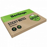 Стикеры (самоклеящийся блок) Berlingo "Green Series", 76x51мм, 100 листов, крафтовая бумага (LSn_42051)