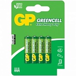 Батарейка GP Greencell AAA/R03 (1.5 В) солевая (блистер, 4шт.) (GP 24G-2CR4)
