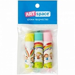 Набор ластиков ArtSpace "Радуга" (круглые, термопластичная резина, держатель, 50x13x13мм) 3шт. (ER-13534)