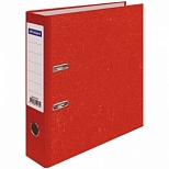Папка с арочным механизмом OfficeSpace (70мм, А4, картон "под мрамор") красная (242574)