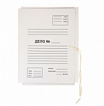 Папка архивная с завязками inФОРМАТ (А4, расширение 40мм, немелованный картон) белая