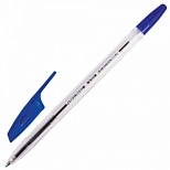 Ручка шариковая Brauberg X-333 (0.35мм, синий цвет чернил, корпус прозрачный) 1шт. (142405)