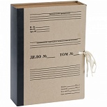 Короб архивный OfficeSpace (80мм, переплетный картон, до 700л., завязки) (312550)