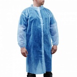 Мед.одежда Халат одноразовый процедурный на липучке, голубой, размер XXL, 10шт.