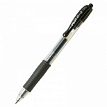 Ручка гелевая автоматическая Pilot BL-G2-5 (0.3мм, черный, резиновая манжетка) 12шт. (BL-G2-5-B)