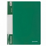 Папка файловая 20 вкладышей Brauberg Стандарт (А4, пластик, 600мкм) зеленая (221593)
