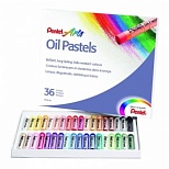 Пастель масляная 36 цветов Pentel "Oil Pastels", круглая, картонная упаковка, 12 уп. (PHN4-36)