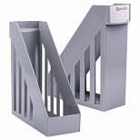 Лоток для бумаг вертикальный Brauberg Maxi, 100мм, серый (231051), 20шт.