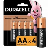 Батарейка Duracell Basic AA/LR06-4BL (1.5 В) алкалиновая (блистер, 4шт.) (81480360), 12 уп.