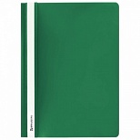 Папка-скоросшиватель Brauberg (А4, 180мкм, до 100л., пластик) зеленая (220414)