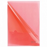 Папка-уголок Brauberg (А4, 150мкм, жесткий пластик) красная непрозрачная (221640), 15шт.