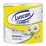Бумага туалетная 2-слойная Luscan Comfort, белая с ароматом ромашки, 4 рул/уп