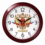 Часы настенные аналоговые Troyka 11131176, бордовая рамка, 29x29x3.5см, 10шт.