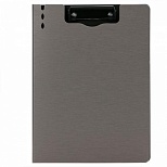 Папка-планшет с крышкой Deli (A4, до 60 листов, пластик) темно-серая (1406417)