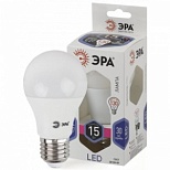 Лампа светодиодная Эра LED (15Вт, Е27, грушевидная) холодный белый, 10шт. (A60-15W-860-E27, Б0031396)
