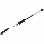 Ручка гелевая OfficeSpace (0.4мм, черный, резиновая манжетка) 1шт. (GLL10_1331)