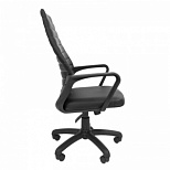 Кресло руководителя Русские кресла 165, экокожа черная, пластик черный (НФ-00000525)