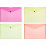 Папка-конверт на кнопке Attache Neon (А4, 180мкм) 8шт.
