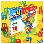 Игра настольная Лас Играс Kids "На 4 ногах", 18 стульев, 4 цвета (7722463)
