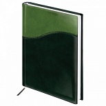 Ежедневник недатированный А5 Brauberg Bond (160 листов) обложка кожзам, зеленая под комб. кожу с волной (126219), 30шт.