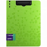 Папка-планшет с крышкой Berlingo Neon (А4, до 100 листов, пластик, с зажимом) зеленый неон (PPf_93302)