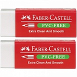 Набор ластиков Faber-Castell PVC-Free (прямоугольный, 56x20x7мм, картон.футляр) блистер, 2шт. (189524)