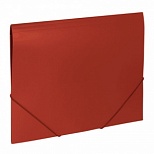 Папка на резинках пластиковая Brauberg Office (А4, 37мм, до 300 листов) красный (227711)